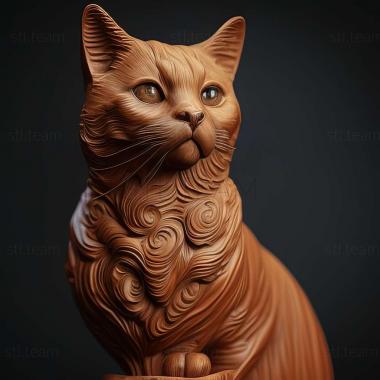 3D model Oscar the cat famous animal (STL)